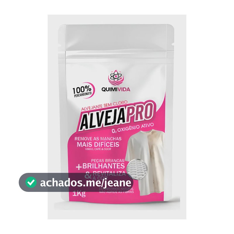 Quimivida Percarbonato De Sódio 1kg Tira Mancha Roupa Branca