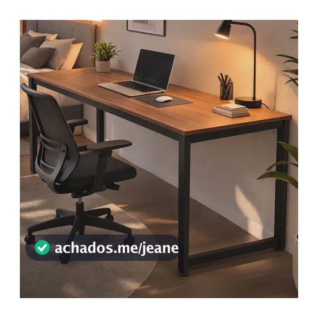 Mesa Estilo Industrial Para Escritório 150cm Com Pés Metal Madeira