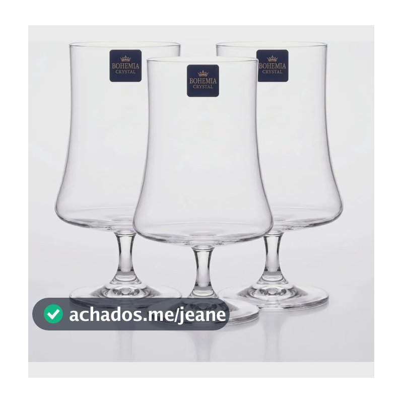Kit 6 Taças De Cristal P/ Cerveja 480ml - Elegância, Bebidas Transparente