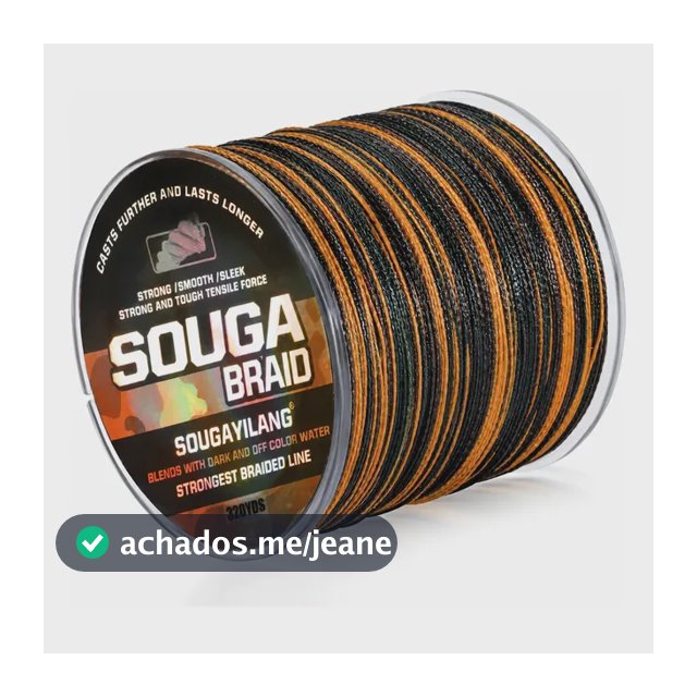 Linha De Pesca Multifilamento Sougayilang 320yds 4 Fios