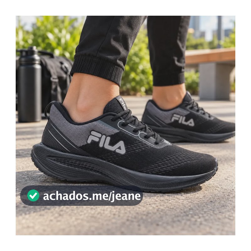 Tênis Fila Masculino Rise Up Esportivo Treino Original Preto/cinza/grafite Liso 40 40