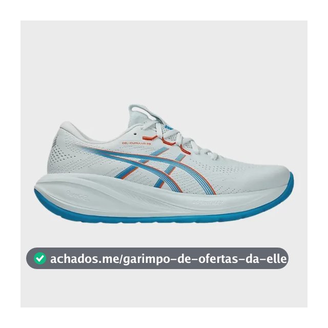 Tênis De Corrida Asics Gel-cumulus 28 Masculino Original Branco/azul Liso 42 Br