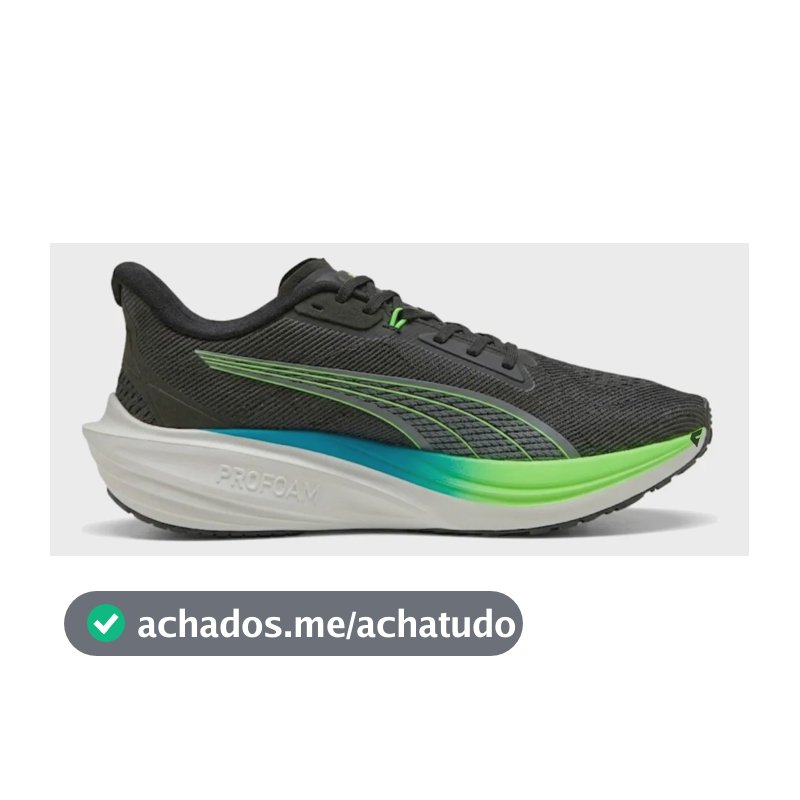 Tênis Puma Darter Pro Masculino Corrida Preto Azul E Verde Liso 43