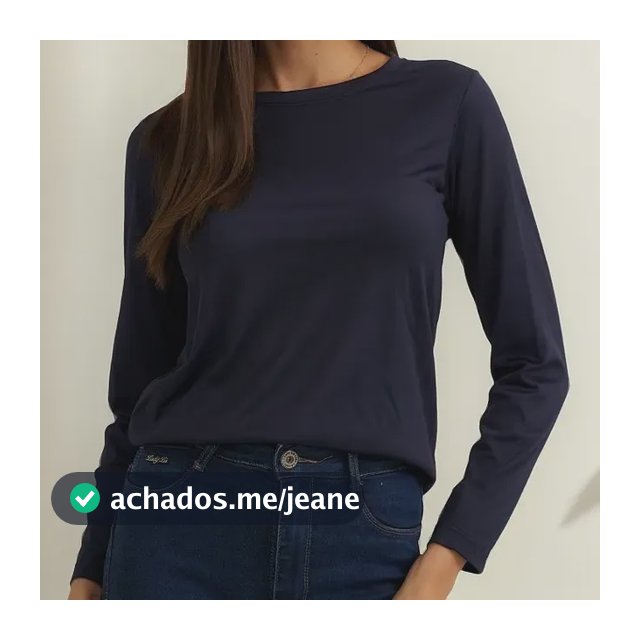 Blusa Termica Gola Redonda Peluciada Quentinha Para Inverno