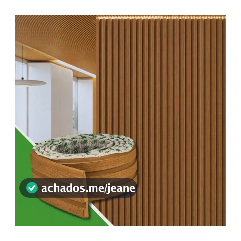 Painel Ripado Laminado Linha Madeto Meu Rodapé 10mt Cor Cinamomo