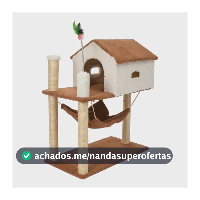 Casa Para Gatos Arranhador Dois Andares Com Rede