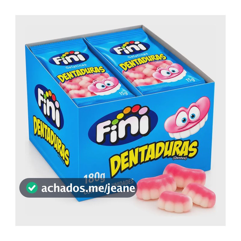 Fini Mini Dentaduras Display 12 Uni 15g Balas de Gelatina