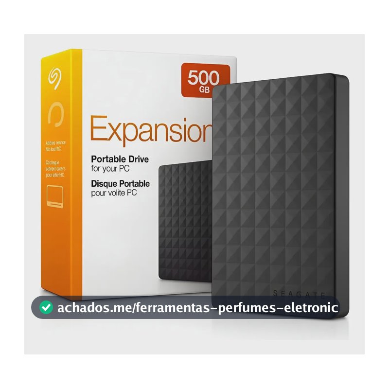 Hd Seagate Externo 500gb Audífonos Preto