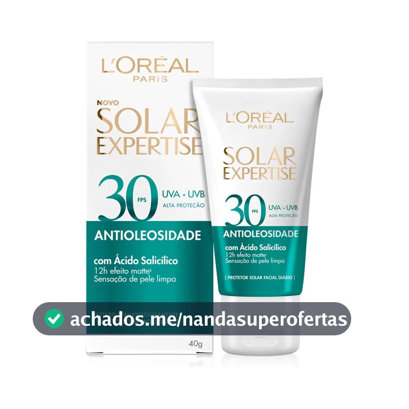 Protetor Solar Facial L'Oréal Paris Antioleosidade FPS30 40G
