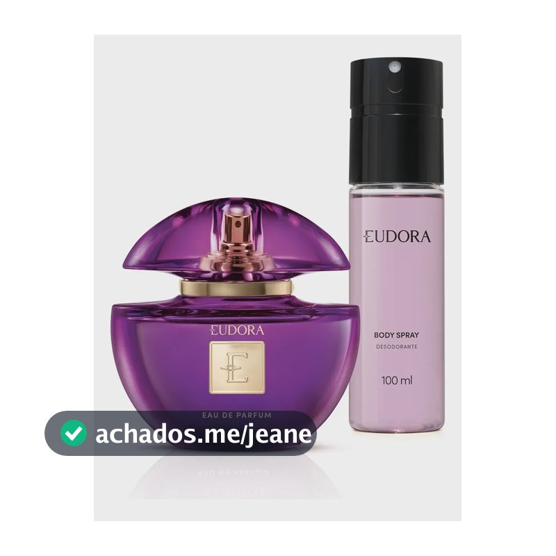 Combo Eudora Roxo: Eau De Parfum 75ml + Body Spray 100ml