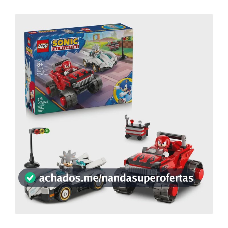 Lego® Sonic Silver Car vs. Caminhonete Knuckles77118