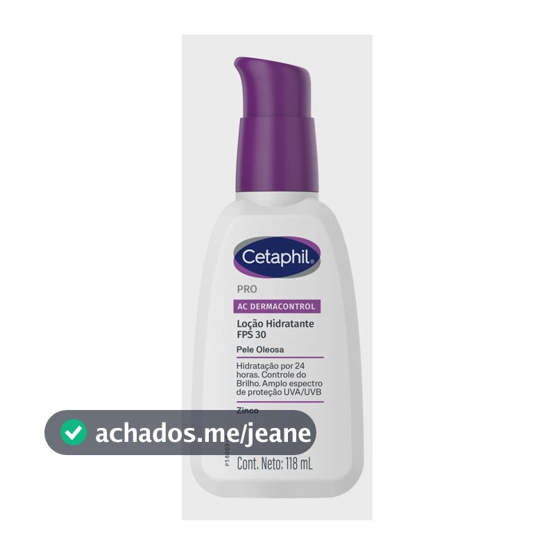 Cetaphil Pro AC Dermacontrol Loção Hidratante Facial FPS 30 para Pele Oleosa 118ml