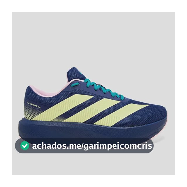 Tênis adidas Latin Run 3.0 Corrida Caminhada Treino Azul 39 Br