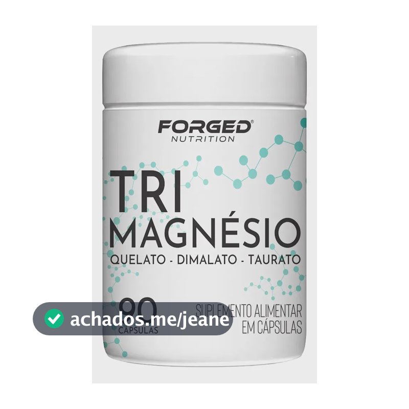 Tri Magnésio Quelato Dimalato Taurato 90 Cápsulas Alta Absorção - Forged Nutrition Sem Sabor