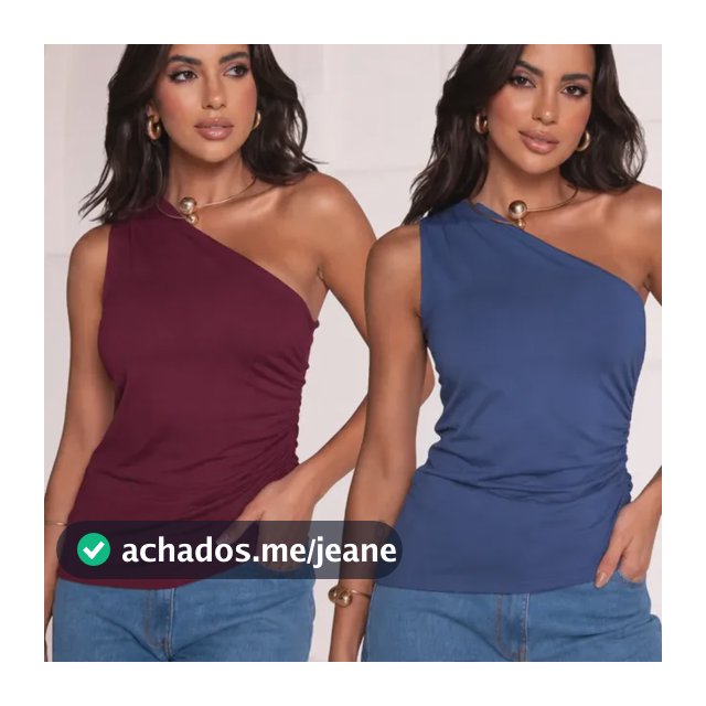 Kit 2 Blusas Feminina Regata Ombro Só Longa Natal Ano Novo