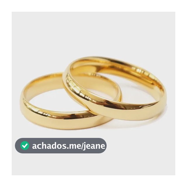 Par De Alianças Ouro 18k Banhada Casamento Tungstênio 4mm