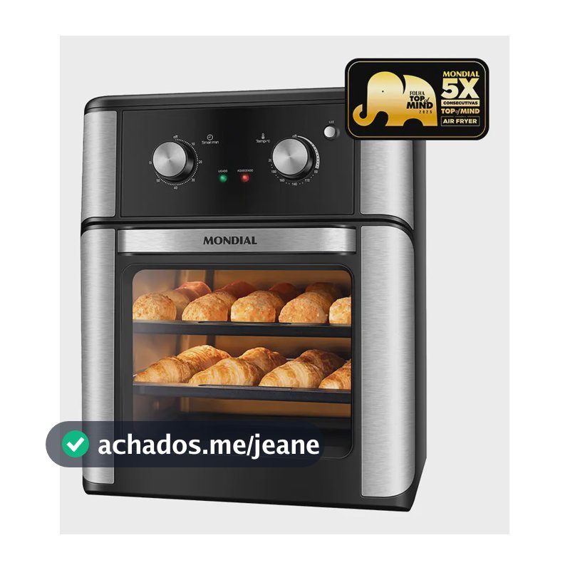 Fritadeira Air Fryer Forno Oven 12l Mondial Afon-12l-ab Preto
