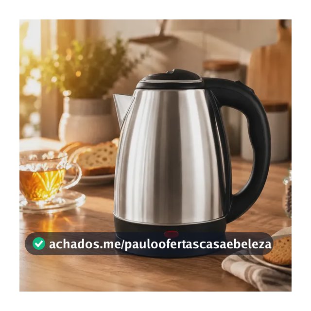 Chaleira Elétrica Inox 1,8L 1500W Aquecimento Rápido Automática