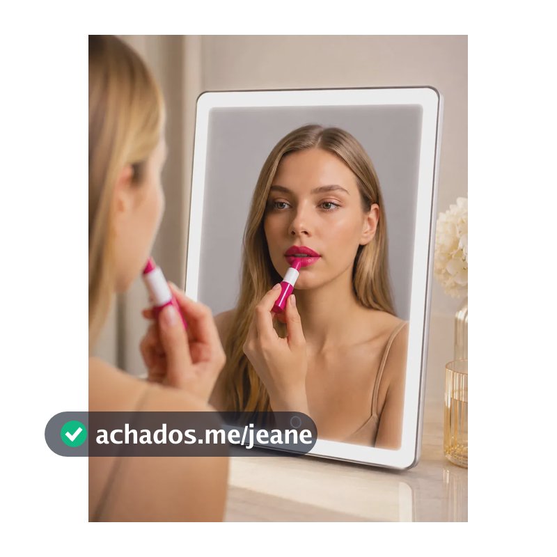 LUARSHOP DS14602WT Retangular - Variavél - Branco - USB 23 cm (Inclui: Com luz)