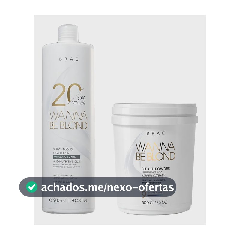 Braé Pó Descolorante 500g + Ox Wanna Be Blond 20 Vol 900ml