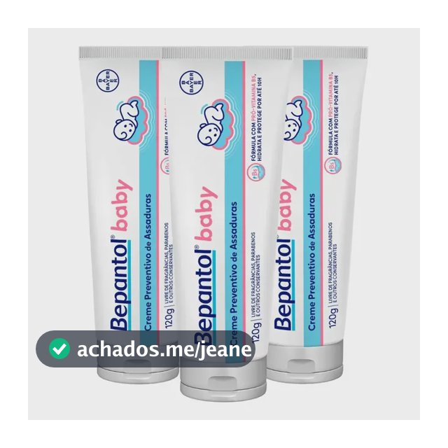 Kit 3 Proteção Bepantol Baby 120g Creme Fácil Limpeza