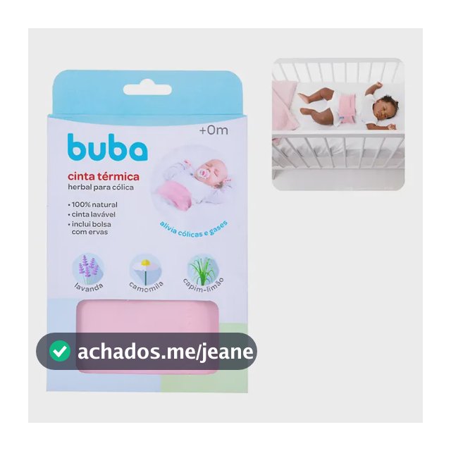 Cinta Buba Térmica Herbal Bolsa Alívio Cólica Bebê