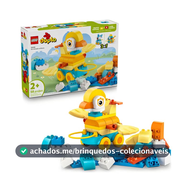 Lego® Duplo® Town Animais 3em1 Sobre Rodas; Brinquedo 10448