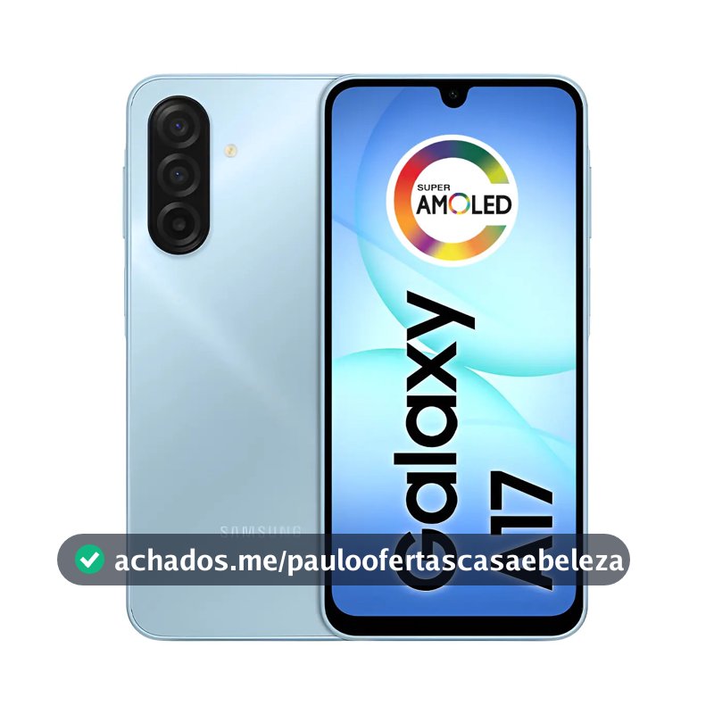 Celular Samsung Galaxy A17 Com Ia, 256gb, 8gb Ram, Câm De 50mp, Tela De 6.7 , Nfc, Ip54 - Azul