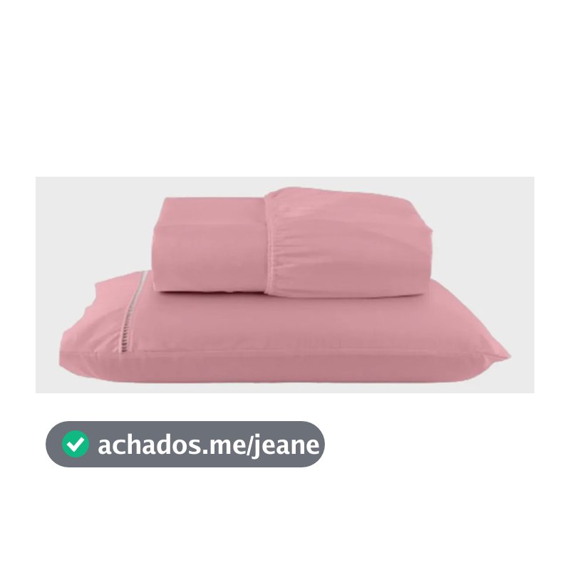 Jogo De Lençol Solteiro 2pçs C/ Elástico 400 Fios Hotel Rose Liso