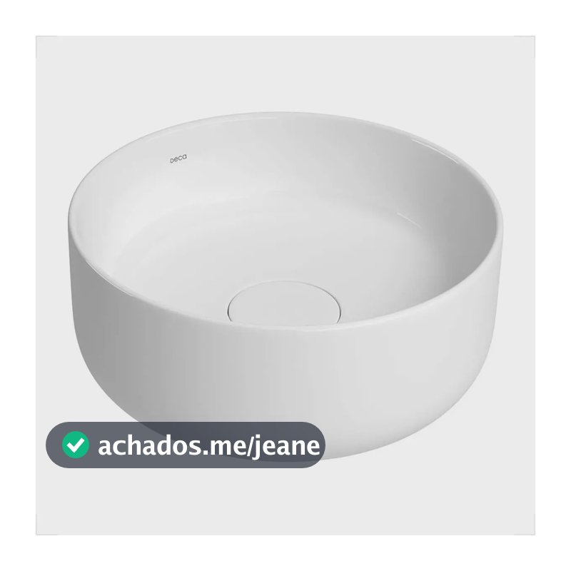 Cuba de Apoio Redonda Deca 30x30cm Branco Slim - L.12030.17