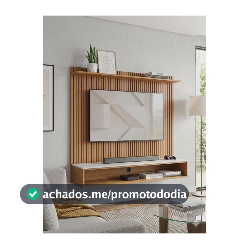 Painel Tv 50 Polegadas Siena Ripado Moderno Suspenso Off White/ripado
