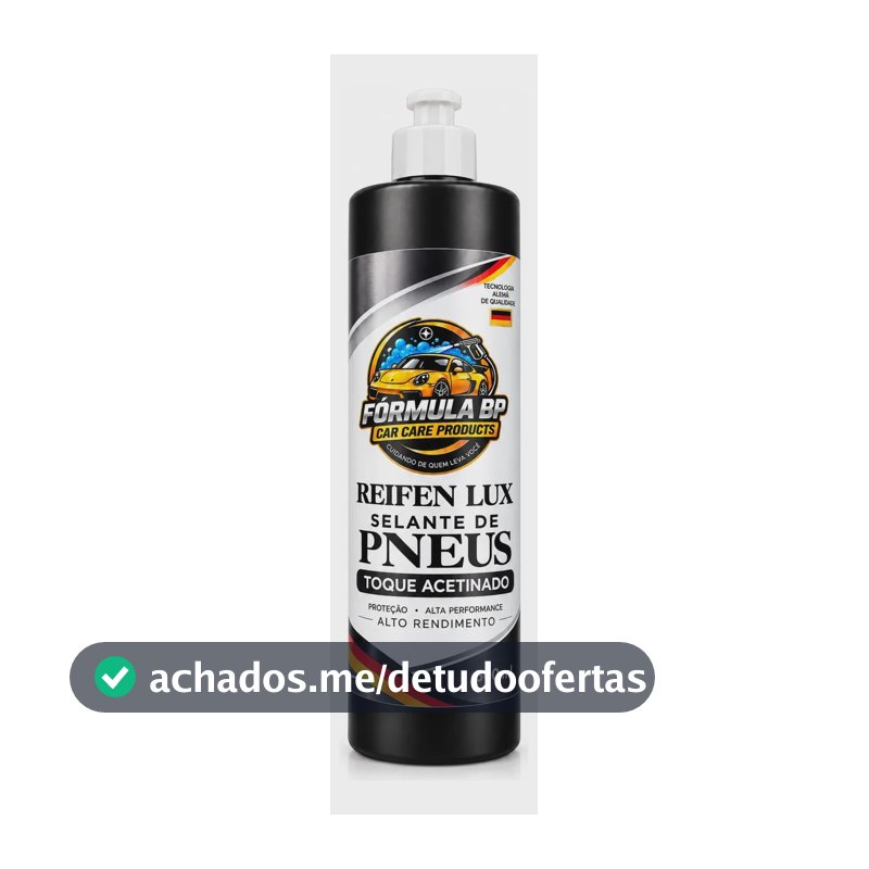 Pretinho Para Pneus E Restaurador Plásticos Reifen Lux 500ml Preto