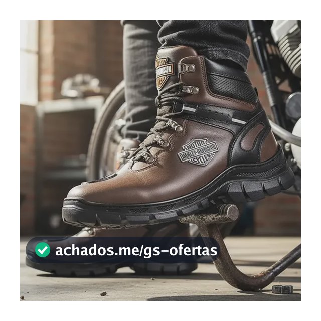 Bota Motociclista Harley Davidson Couro Motocycle Promoção Marrom Café 42 Br