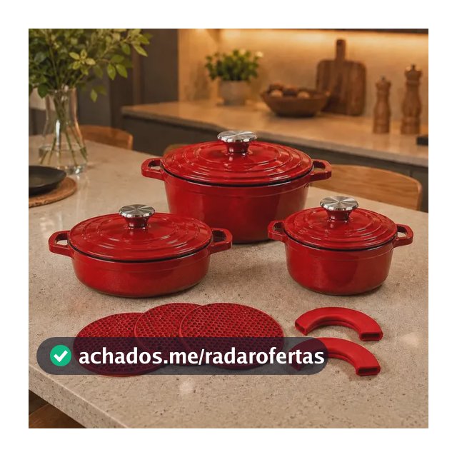 Conjunto 8 Peças Panelas Caçarolas Com Tampa Indução Inspiração Francesa Com Descansos e Pegadores De Silicone Vermelha Jogo De Panelas Compatível Com Cooktop Fogão A Gás E Elétrico