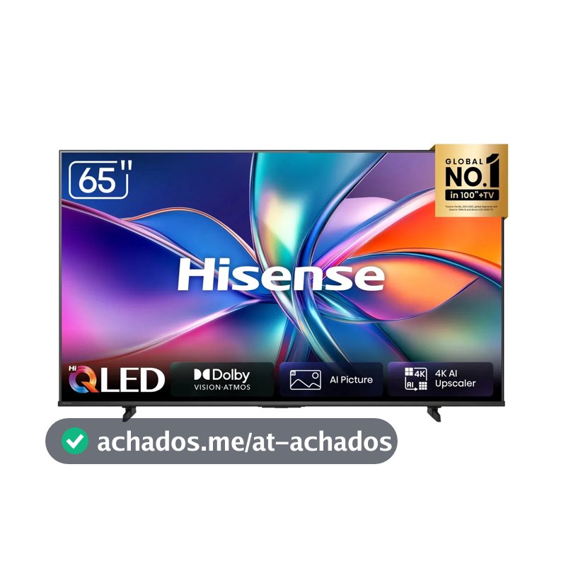 Smart TV Hisense HI-QLED 4K 65" Polegadas com Dolby Vision, Dolby Gaming e Alexa - 65Q6QV