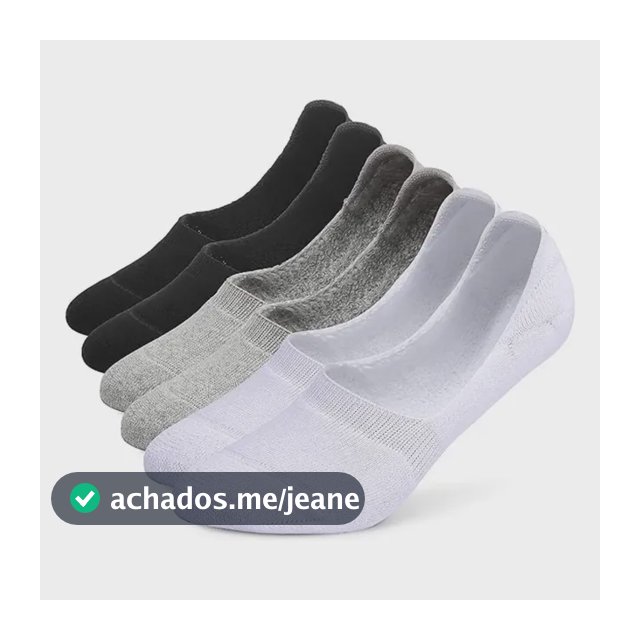 Kit 12 Pares Meia Sapatilha Básica Invisível Atacado Cores