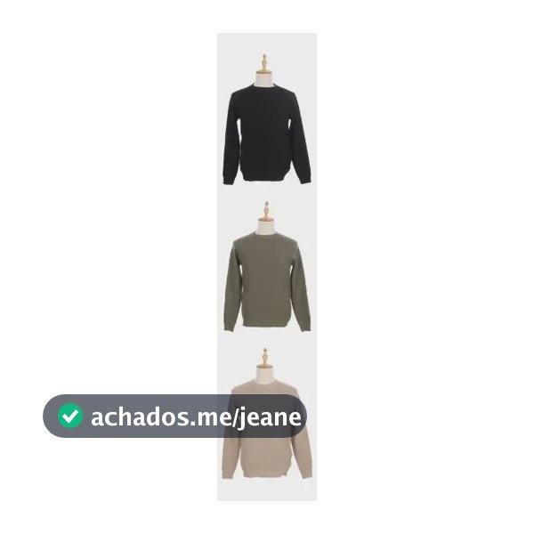 Tricot Gola Careca Broken Rules 590236 Militar Liso G