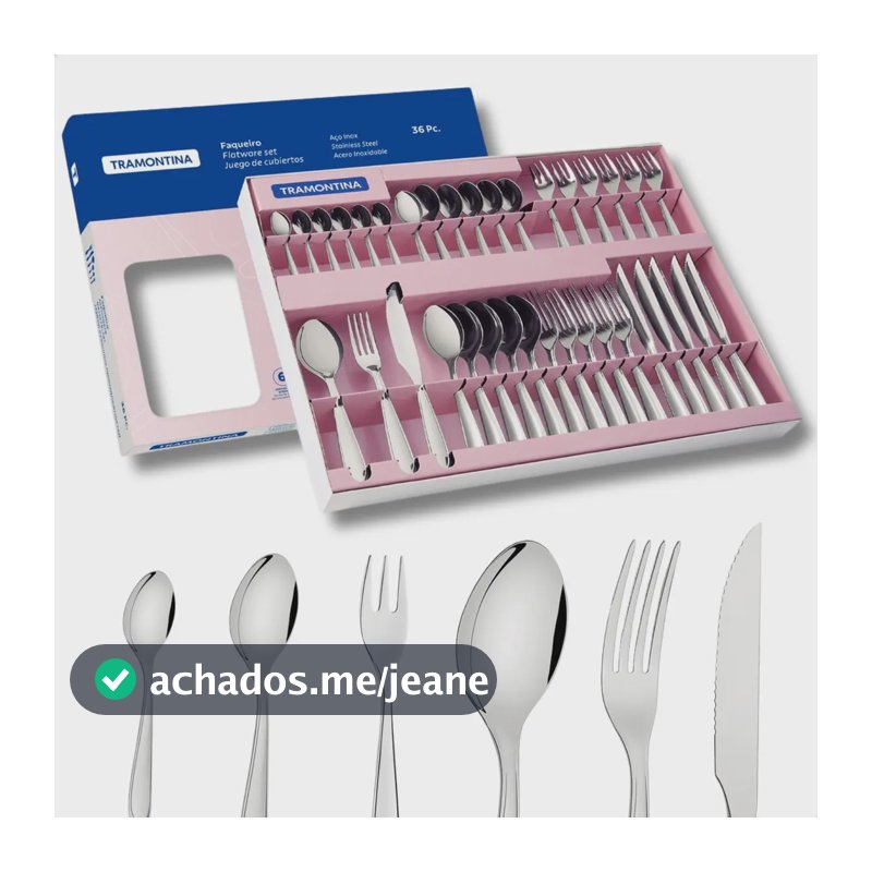 Inox Faqueiro Laguna Tramontina 36 Peças Churrasco Brilhoso
