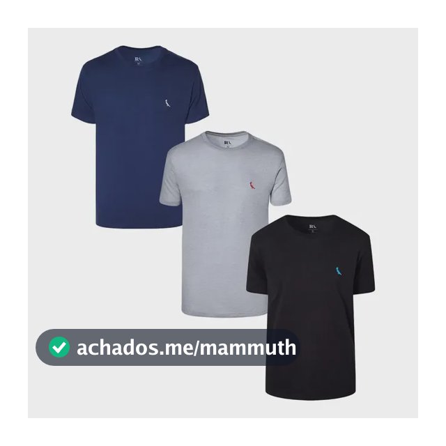 Kit 3 Camisetas Bordadas Céu Reserva