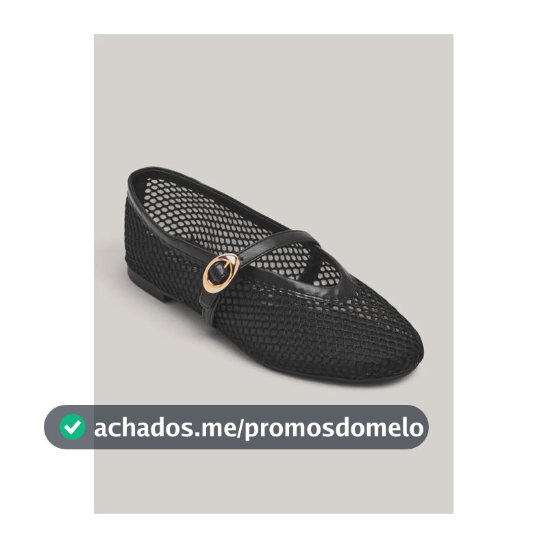 Sapatilha Feminina Tela Com Fivela Anacapri Preto Liso 37
