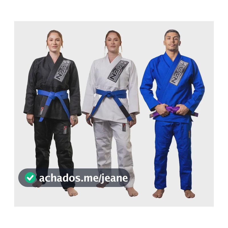 Kimono Jiu Jitsu Adulto Naja Brave Trançado Cbjj Cor Branco Tamanho A0