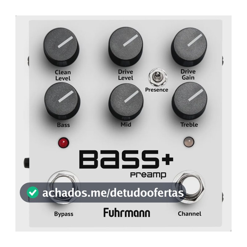 Pedal De Efeito Analógico Fuhrmann Bass+ Preamp Branco