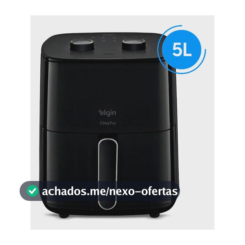 Air Fryer Fritadeira Elgin Cinq Fry 5L 1.500W Preta