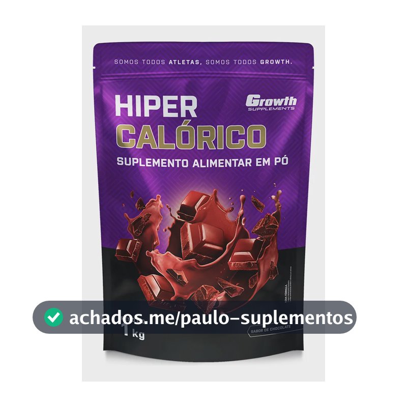 Hipercalórico 1kg Growth Supplements - Sabor Chocolate