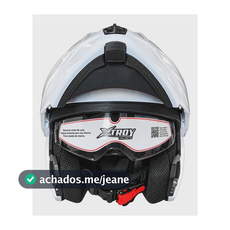 Capacete Robocob Branco  Brilho Xtroy Msv722 Sld Shine Branco Sólido Brilhante 61/62