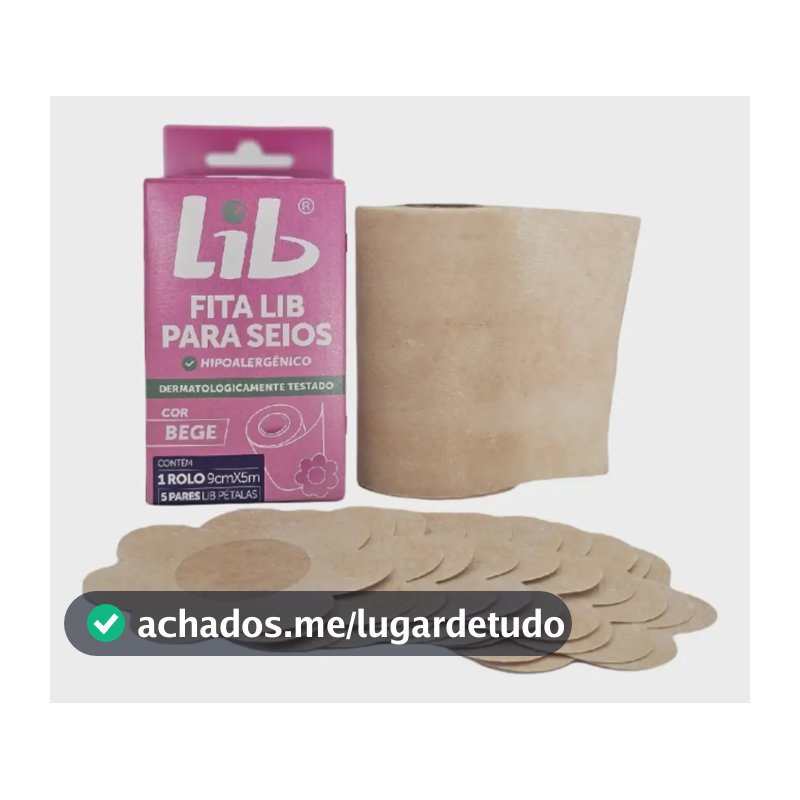 Fita Lib Adesiva + Pétala Para Seios - Tam. Unico  Bege Liso Unico