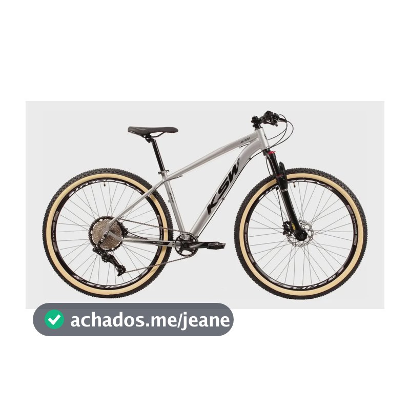 Bicicleta Aro 29 Ksw 9v Freio Hidráulico Trava E K7 11/40 Cor Prata Tamanho Do Quadro 17