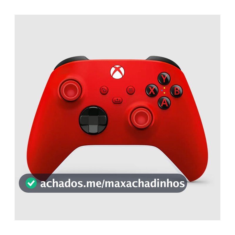 Controle Sem Fio Xbox Series X S Microsoft Pulse Red para PC, One e Smart TVs