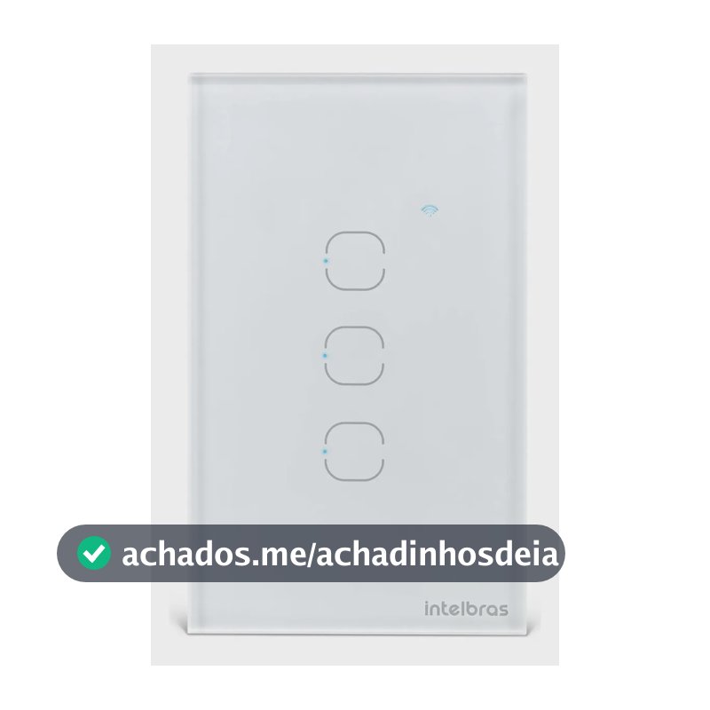 Interruptor Inteligente Touch WI-FI 3 Teclas EIW 1003 Branco Intelbras