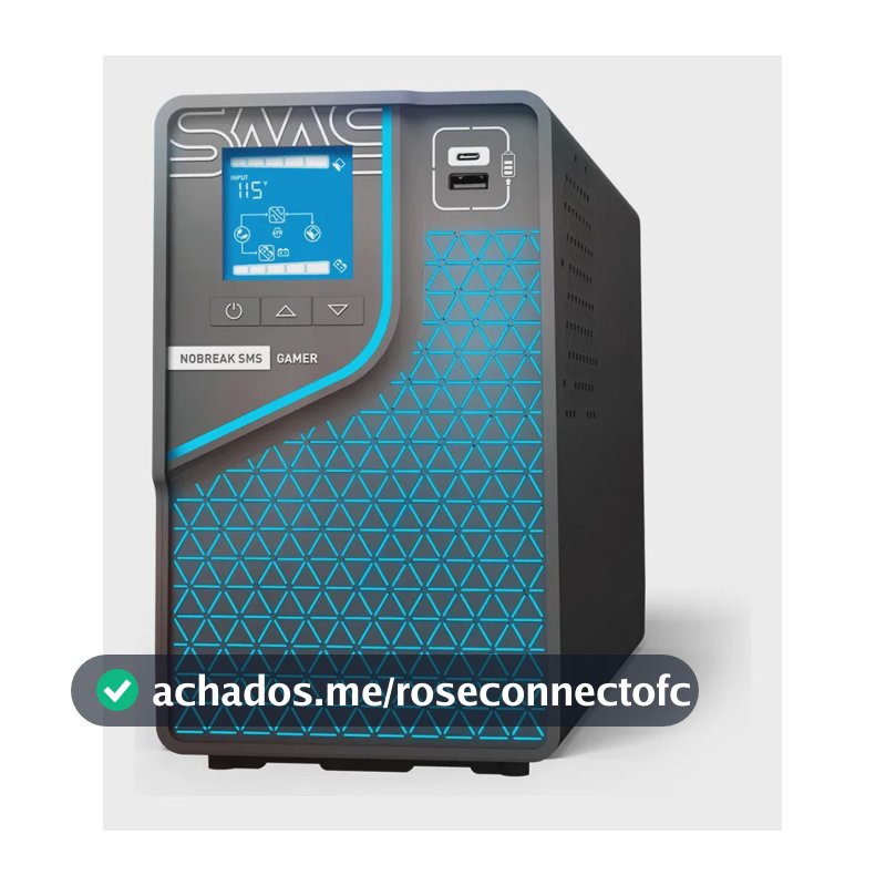 No break SMS Gamer 2000VA com Onda Senoidal Pura Para PC e Consoles